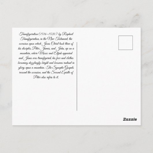 Jesus-Transformation Postkarte (Rückseite)