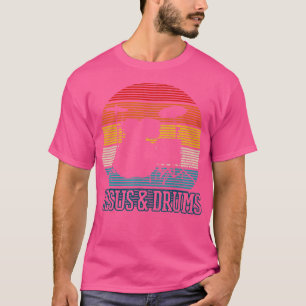 Jesus trommelt Vintage Retro Christlicher Schlagze T-Shirt