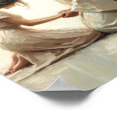 Jesus tröstende Frau - Christliche Kunst mit Bibel Poster (Ecke)