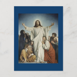 Jesus tröstet die Menge Postkarte