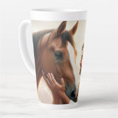 Jesus tröstet ein Pferd im Himmel Milchtasse (Linke Ecke)