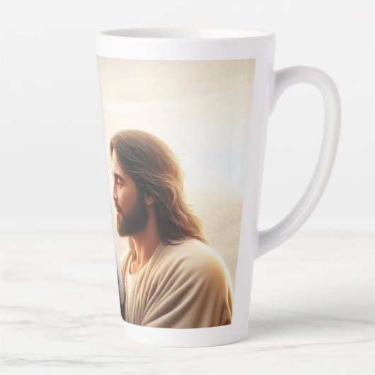 Jesus tröstet ein Pferd im Himmel Milchtasse (Rechts)