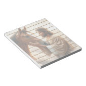 Jesus tröstet ein Pferd im Himmel Notizblock (angewinkelt)