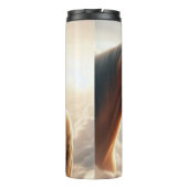 Jesus tröstet ein Pferd im Himmel Thermosbecher (Rückseite)