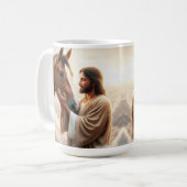 Jesus tröstet ein Pferd in der Tasse des Himmels (Vorderseite Links)