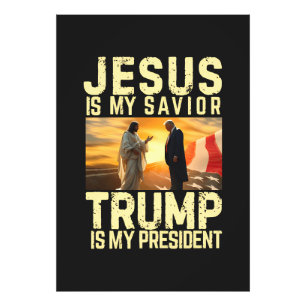 Jesus Trump - Jesus ist mein Herr Erlöser Fotodruck