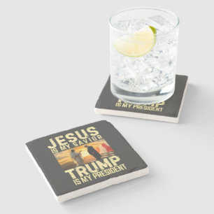 Jesus Trump - Jesus ist mein Herr Erlöser Steinuntersetzer