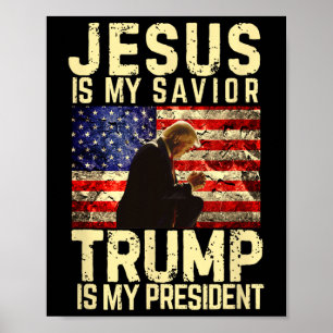 Jesus Trump T-Shirt - Jesus ist mein Lord Retter T Poster