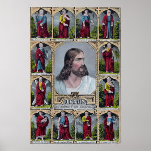 Jesus u. die 12 Apostel Poster