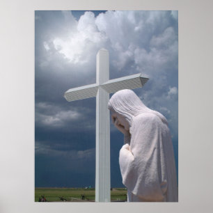 Jesus u. Kreuz Poster