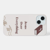 "Jesus über alles" IPhone 15 Telefongehäuse Hülle (Rückseite (Horizontal))