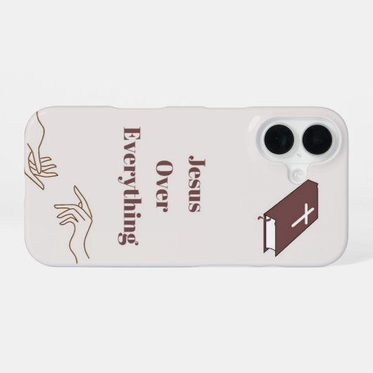 "Jesus über alles" IPhone Fall 16 Hülle (Rückseite (Horizontal))