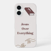 "Jesus über alles" IPhone Fall iPhone 16 Hülle (Rückseite)