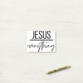 Jesus über alles post-it klebezettel (Auf Schreibtisch)