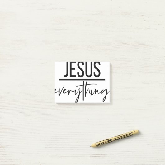 Jesus über alles post-it klebezettel (Auf Schreibtisch)