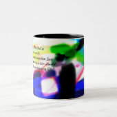 Jesus über Liebe Zweifarbige Tasse (Mittel)