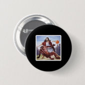 Jesus überquert den Satan Bysketbyll Button (Vorne & Hinten)
