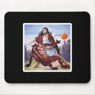Jesus überquert den Satan Bysketbyll Mousepad