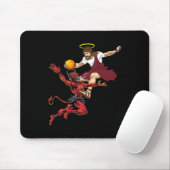 Jesus überquert den Teufel Basketball Player Dunk Mousepad (Mit Mouse)