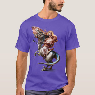 Jesus überquert die Alpen auf Raptor Dinosaur, Par T-Shirt