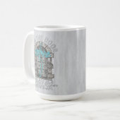 Jesus überquert die Wägung eines T-Shirts Kaffeetasse (Vorderseite Links)