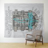 Jesus überquert die Wägung eines T-Shirts Wandteppich (Beispiel (Horizontal))