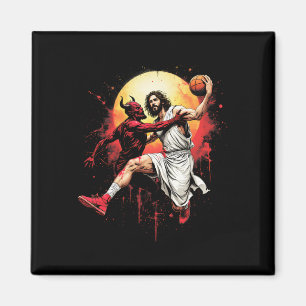 Jesus übertrumpft den Teufel Sketll Liebhaber Chri Magnet