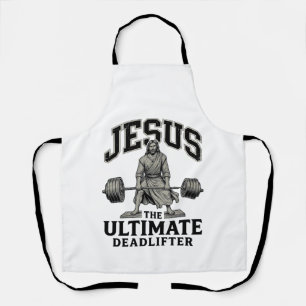 Jesus ultimales Deadlifter Vintage Gym-Shirt-Desig Schürze