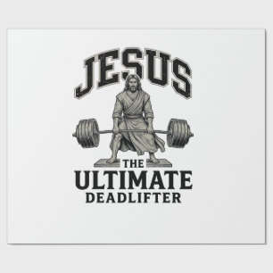 Jesus Ultimate Deadlifter Vintage Gym-Shirt-Design Geschenkpapier