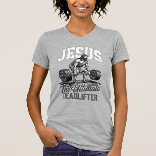 Jesus Ultimate Deadlifter Vintage Vector T-Shirt D
