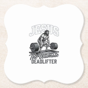 Jesus Ultimate Deadlifter Vintage Vector T-Shirt D Untersetzer