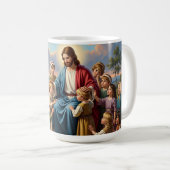 Jesus umgeben von Kindern Kaffeetasse (VorderseiteRechts)