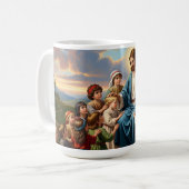 Jesus umgeben von Kindern Kaffeetasse (Vorderseite Links)