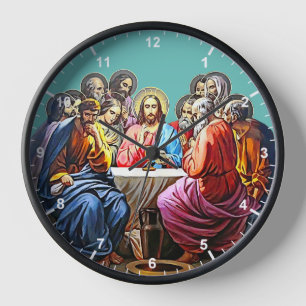 Jesus und 12 Jünger Wall Uhr