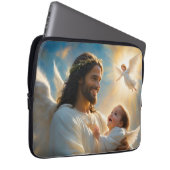 Jesus und Baby Engel Laptopschutzhülle (Vorne Rechts)