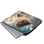 Jesus und Baby Engel Laptopschutzhülle (Vorne Knopf)