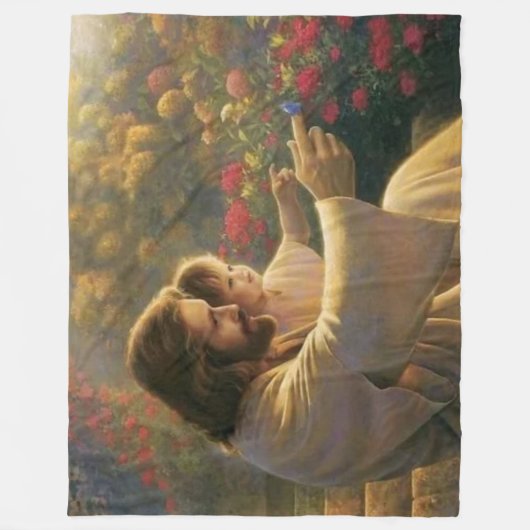 JESUS und BABY Fleecedecke (Vorderseite)
