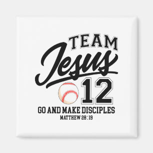 Jesus und Baseball-Mannschaft Jesus Christlich Mat Magnet