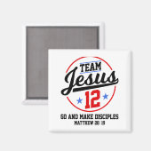 Jesus und Baseball-Mannschaft Jesus Christlich Mat Magnet (Vorderseite/Rückseite)