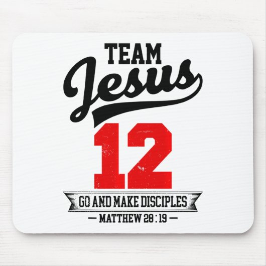 Jesus und Baseball-Mannschaft Jesus Christlich Mat Mousepad (Vorne)