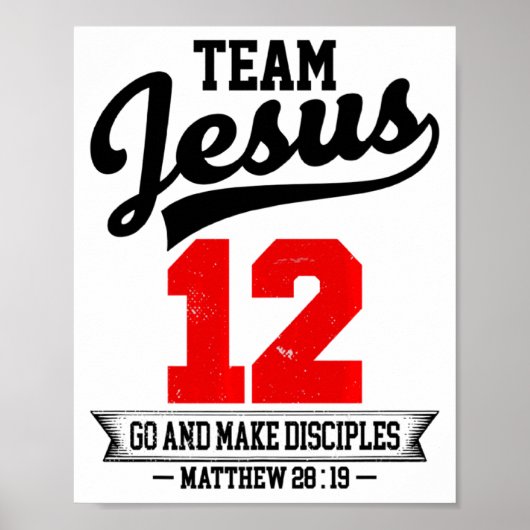 Jesus und Baseball Team Jesus Christlich Matthäus Poster (Vorne)