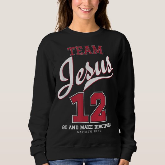 Jesus und Baseball-Team Jesus Christlich Sweatshirt (Vorderseite)