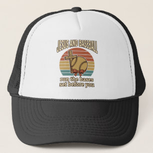 Jesus und Baseball Vintage-Christen-Shirt Truckerkappe