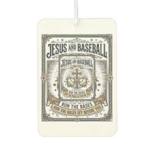 Jesus und Baseball Vintage Christlich Autolufterfrischer
