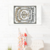 Jesus und Baseball Vintage Christlich Banner (Insitu)