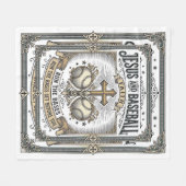 Jesus und Baseball Vintage Christlich Fleecedecke (Vorderseite (Horizontal))