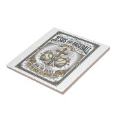 Jesus und Baseball Vintage Christlich Fliese (Seite)