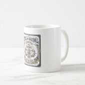 Jesus und Baseball Vintage Christlich Kaffeetasse (VorderseiteRechts)