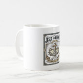 Jesus und Baseball Vintage Christlich Kaffeetasse (Vorderseite Links)