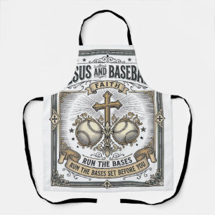Jesus und Baseball Vintage Christlich Schürze